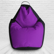 Крісло-мішок Груша Колір Чорний + Фіолетовий (Black + 339)